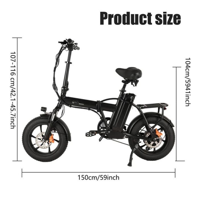 CMACEWHEEL AC16 350W 16" Vélo électrique pliant – Image 2