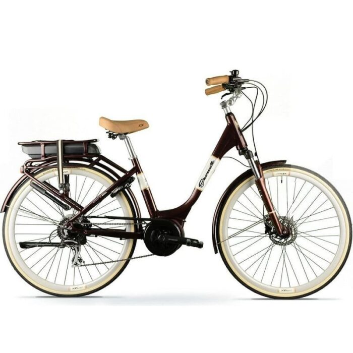 Vélo de Ville Électrique Granville E-Premium Shimano Acera 8V 300 Wh 700 mm Ivoire 2022 – Image 3